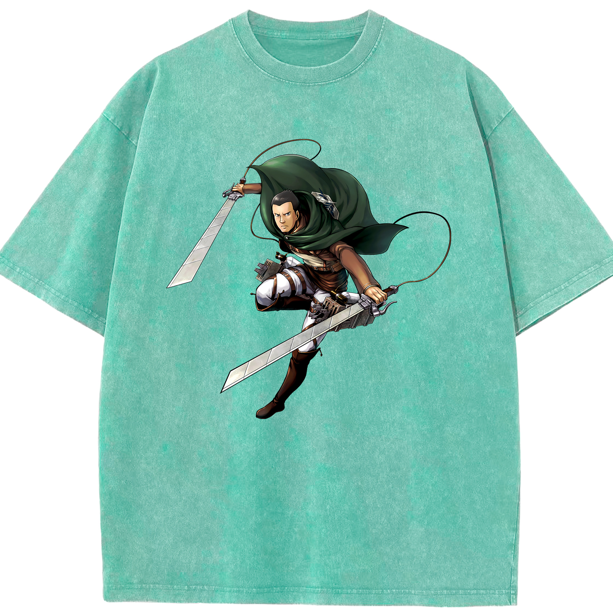 （画像用） 進撃の巨人 Attack on Titan 綿100% ヴィンテージ風 半袖Tシャツ（フロントプリント）